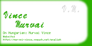 vince murvai business card